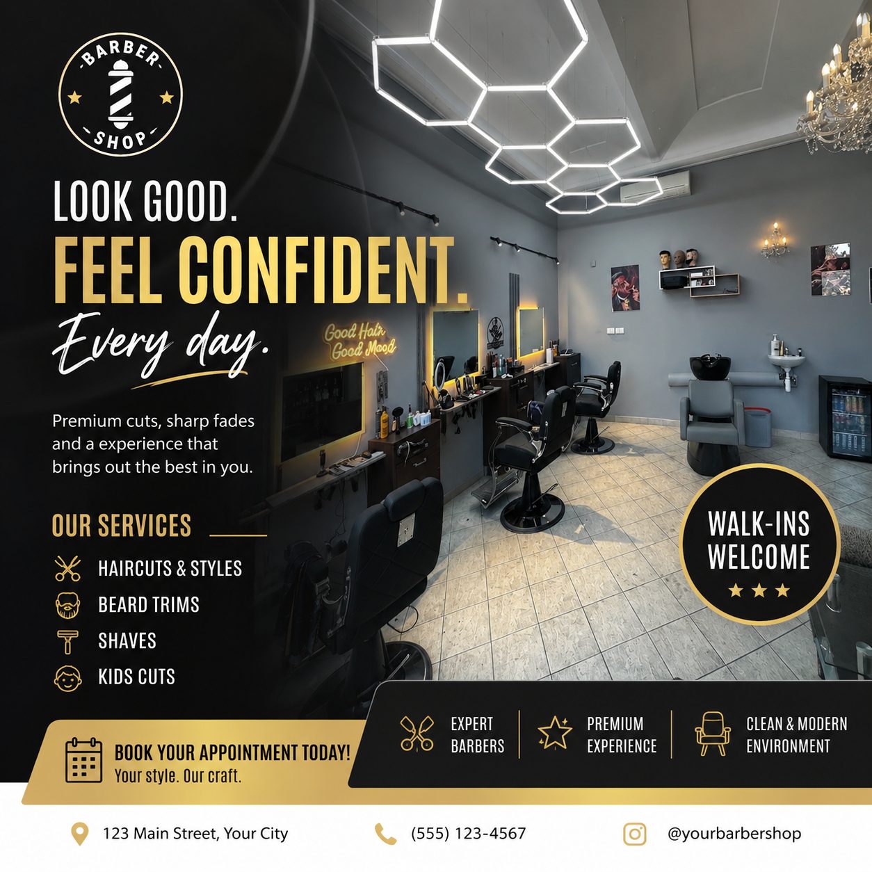 Barbershop content created by the AI Agent